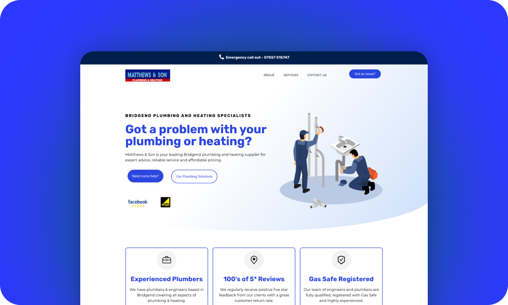 plumber website example